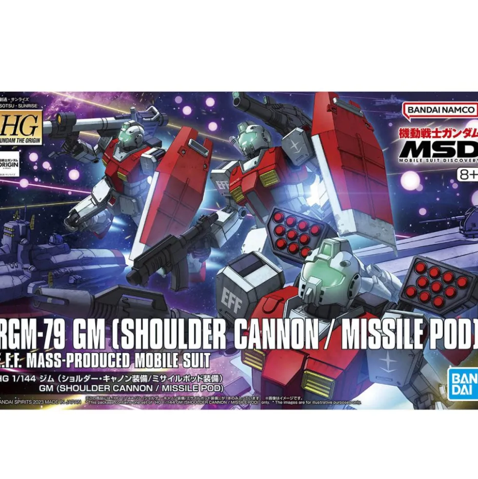 HG 1/144 GM (SHOULDER CANNON/ MISSILE POD EQUIPMENT)
