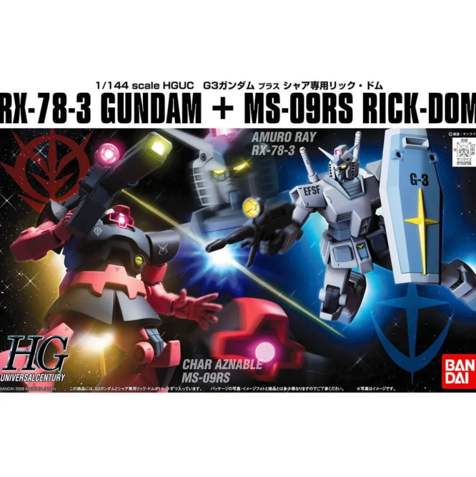 HGUC 1/144 G3 Gundam + Char’s Rick Dom (RX-78-3 Gundam + MS-09RS Rick dom Set)