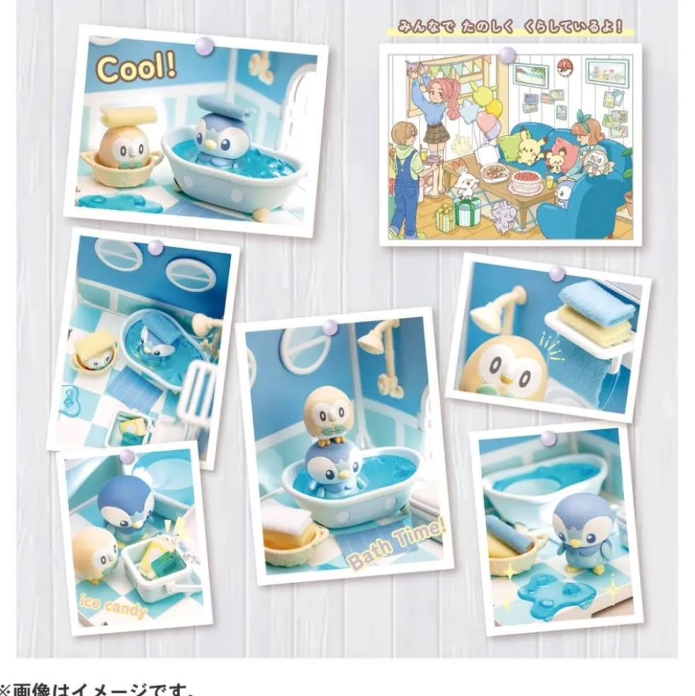 POKEMON POKE PEACE HOUSE BATHROOM PIPLUP & ROWLET